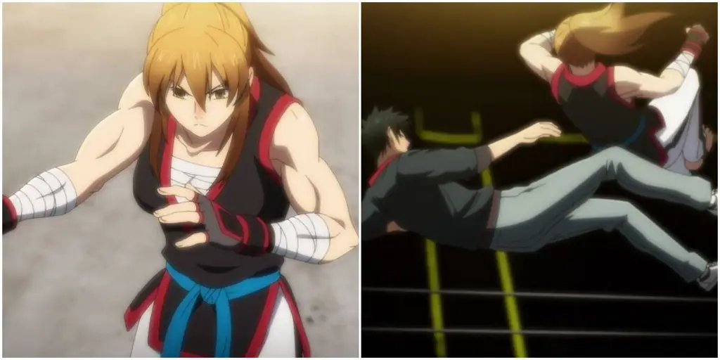 Adegan pertarungan epik dalam anime God of High School Karakter God of High School sedang bertarung