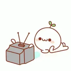 Menikmati Anime Bersama Ilustrasi karakter anime menonton televisi