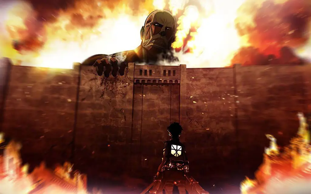 Seorang Titan dalam anime Attack on Titan Seorang Titan dalam anime Attack on Titan