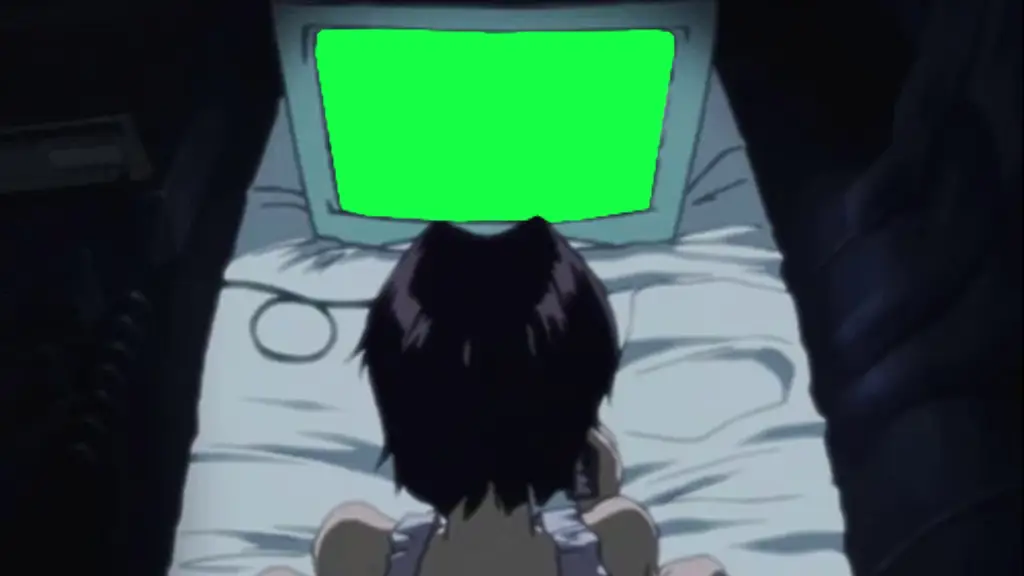 Karakter Anime Menikmati Hiburan Gambar karakter anime menonton televisi