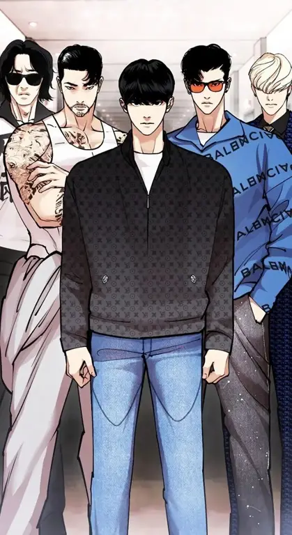 Adegan aksi menegangkan dalam anime Lookism Gambar adegan menarik dari anime Lookism