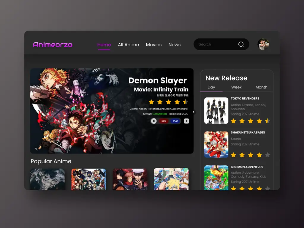 Kemudahan Akses Anitoki untuk Menonton Anime Antarmuka situs streaming anime yang bersih dan mudah digunakan